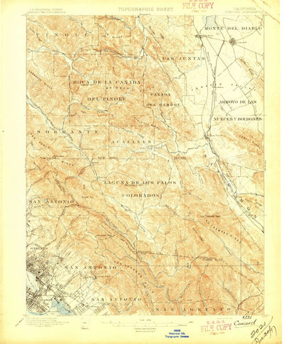 United States Geological Survey Concord, CA (1897, 62500-Scale) digital map