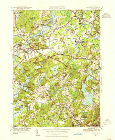 United States Geological Survey Concord, MA (1950, 31680-Scale) digital map