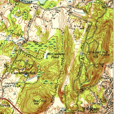 United States Geological Survey Concord, MA (1950, 31680-Scale) digital map