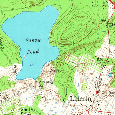United States Geological Survey Concord, MA (1958, 24000-Scale) digital map