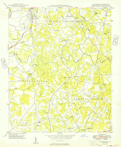 United States Geological Survey Concord SE, NC (1949, 24000-Scale) digital map