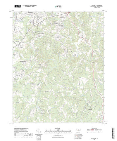 United States Geological Survey Concord SE, NC (2022, 24000-Scale) digital map