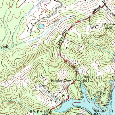 United States Geological Survey Concord, TN (1968, 24000-Scale) digital map