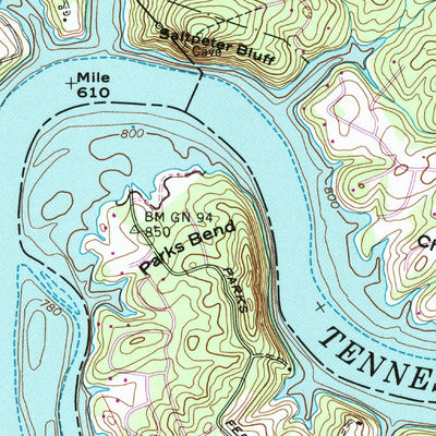 United States Geological Survey Concord, TN (1968, 24000-Scale) digital map