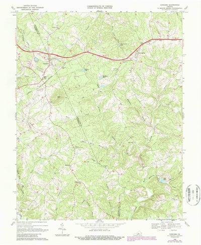 United States Geological Survey Concord, VA (1968, 24000-Scale) digital map