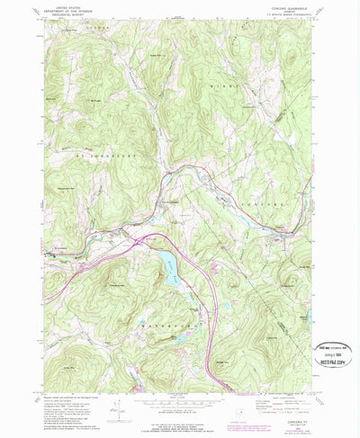 United States Geological Survey Concord, VT (1967, 24000-Scale) digital map
