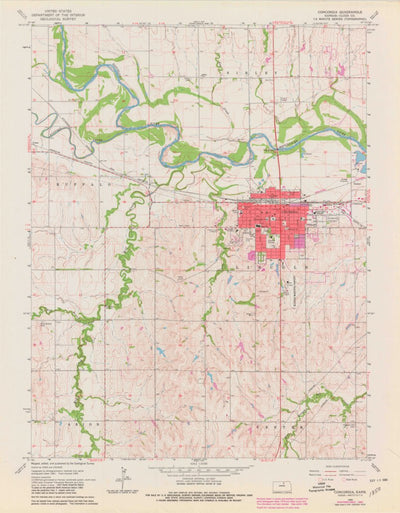 United States Geological Survey Concordia, KS (1965, 24000-Scale) digital map