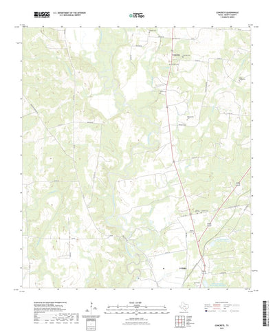 United States Geological Survey Concrete, TX (2022, 24000-Scale) digital map
