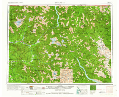 United States Geological Survey Concrete, WA (1962, 250000-Scale) digital map
