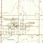 United States Geological Survey Conde, SD (1958, 24000-Scale) digital map