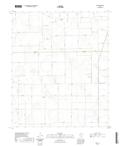United States Geological Survey Cone, TX (2022, 24000-Scale) digital map