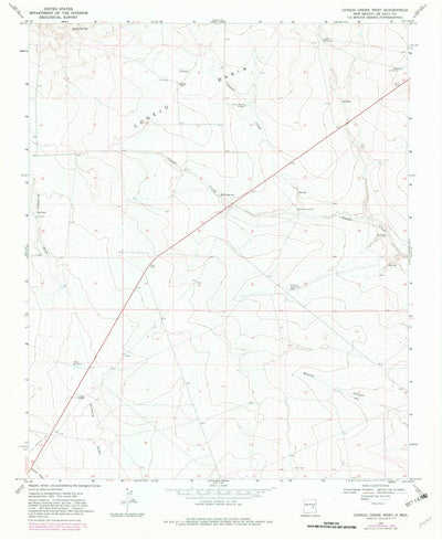 United States Geological Survey Conejo Creek West, NM (1967, 24000-Scale) digital map