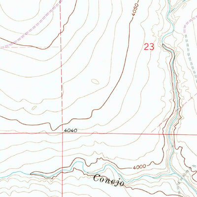 United States Geological Survey Conejo Creek West, NM (1967, 24000-Scale) digital map