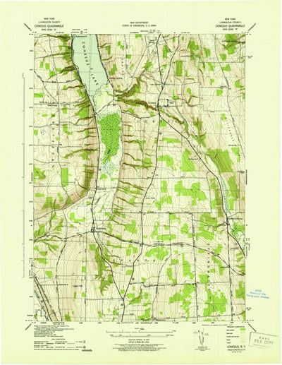 United States Geological Survey Conesus, NY (1942, 31680-Scale) digital map