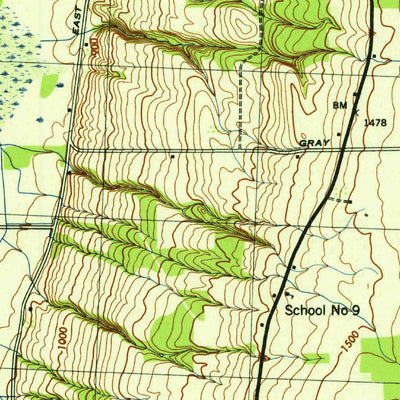 United States Geological Survey Conesus, NY (1942, 31680-Scale) digital map