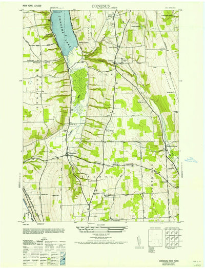 United States Geological Survey Conesus, NY (1957, 24000-Scale) digital map