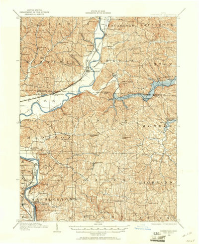 United States Geological Survey Conesville, OH (1908, 62500-Scale) digital map
