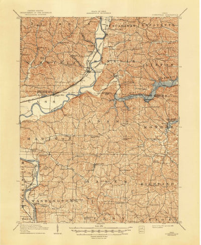 United States Geological Survey Conesville, OH (1910, 62500-Scale) digital map