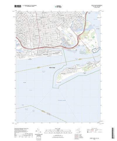 United States Geological Survey Coney Island, NY (2023, 24000-Scale) digital map