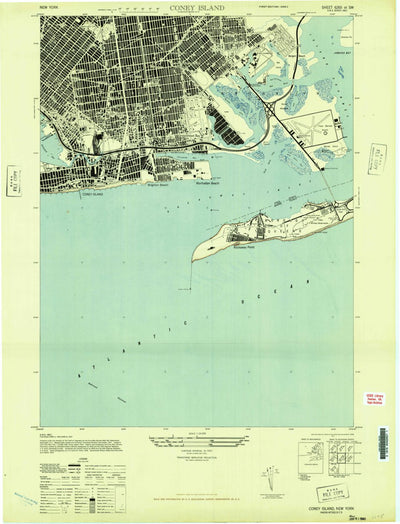 United States Geological Survey Coney Island, NY-NJ (1947, 24000-Scale) digital map