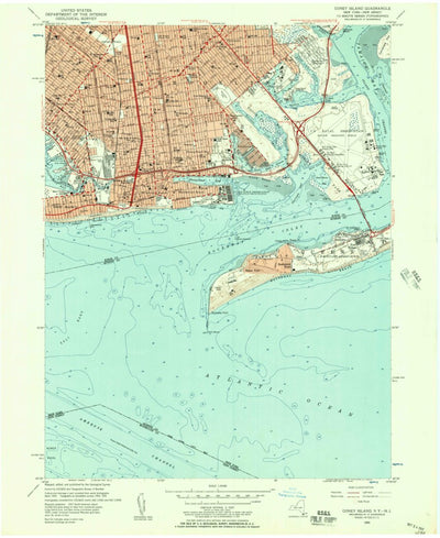 United States Geological Survey Coney Island, NY-NJ (1955, 24000-Scale) digital map