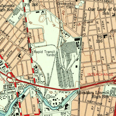 United States Geological Survey Coney Island, NY-NJ (1955, 24000-Scale) digital map