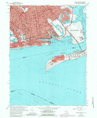 United States Geological Survey Coney Island, NY-NJ (1966, 24000-Scale) digital map