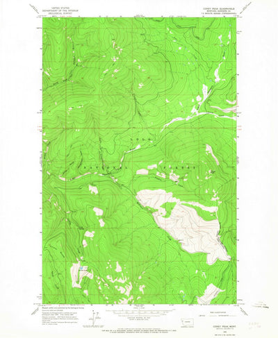 United States Geological Survey Coney Peak, MT (1964, 24000-Scale) digital map