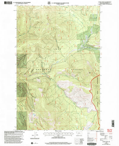 United States Geological Survey Coney Peak, MT (1999, 24000-Scale) digital map