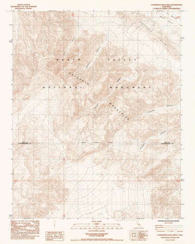 United States Geological Survey Confidence Hills West, CA (1985, 24000-Scale) digital map