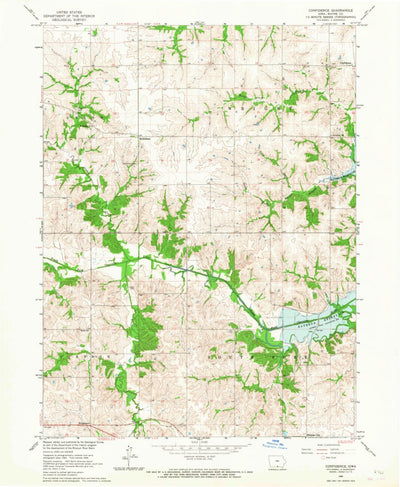 United States Geological Survey Confidence, IA (1966, 24000-Scale) digital map