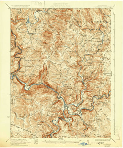 United States Geological Survey Confluence, PA (1922, 62500-Scale) digital map