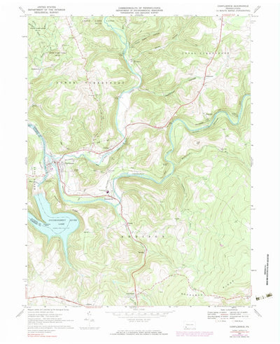 United States Geological Survey Confluence, PA (1967, 24000-Scale) digital map
