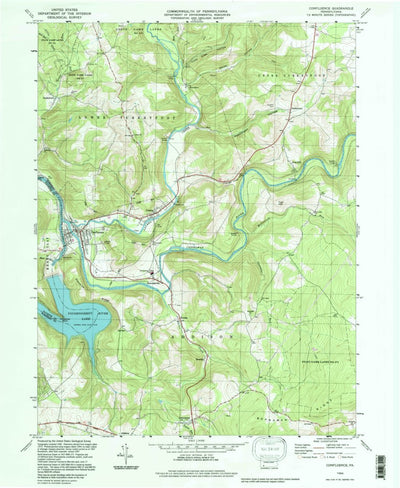 United States Geological Survey Confluence, PA (1994, 24000-Scale) digital map
