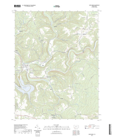 United States Geological Survey Confluence, PA (2023, 24000-Scale) digital map