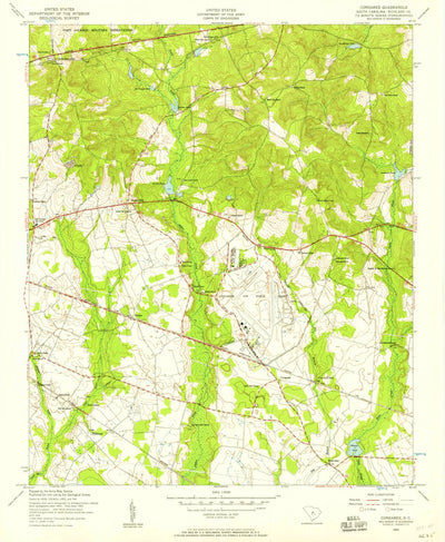 United States Geological Survey Congaree, SC (1953, 24000-Scale) digital map