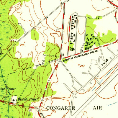 United States Geological Survey Congaree, SC (1953, 24000-Scale) digital map