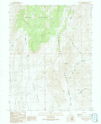 United States Geological Survey Conger Mountain, UT (1991, 24000-Scale) digital map