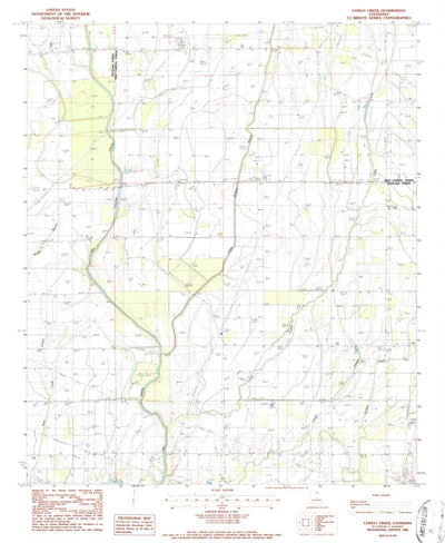 United States Geological Survey Congo Creek, LA (1986, 24000-Scale) digital map