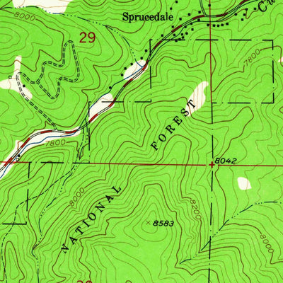 United States Geological Survey Conifer, CO (1957, 24000-Scale) digital map