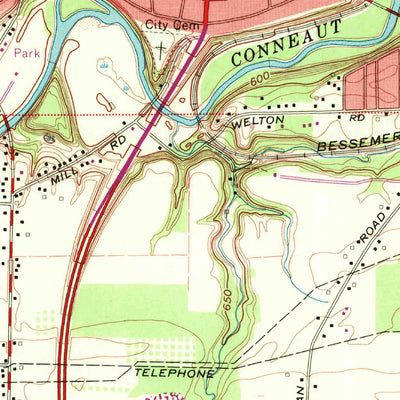 United States Geological Survey Conneaut, OH-PA (1960, 24000-Scale) digital map