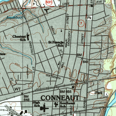 United States Geological Survey Conneaut, OH-PA (1996, 24000-Scale) digital map