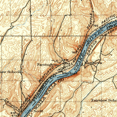 United States Geological Survey Connell, WA (1916, 125000-Scale) digital map