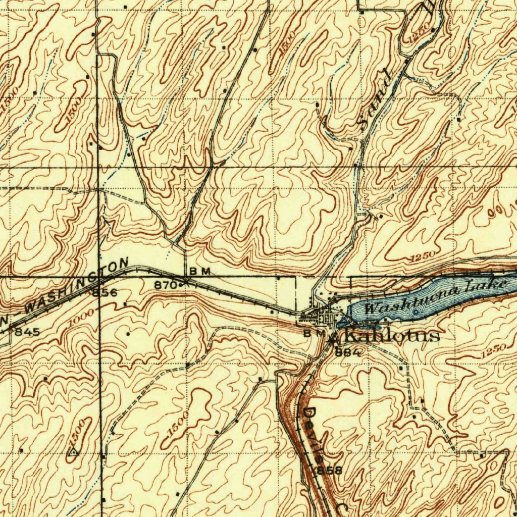 Connel Map Connell, WA (1918, 125000-Scale) Map by United States Geological Survey ...