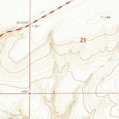 United States Geological Survey Connell, WA (1970, 24000-Scale) digital map