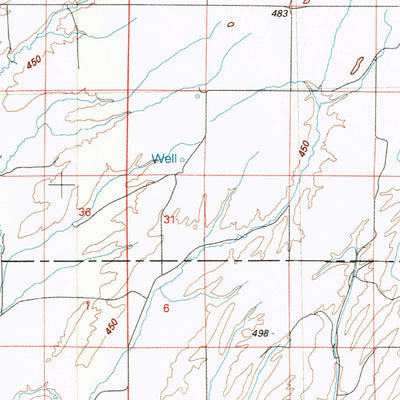 United States Geological Survey Connell, WA (1983, 100000-Scale) digital map