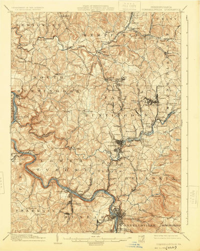 United States Geological Survey Connellsville, PA (1902, 62500-Scale) digital map