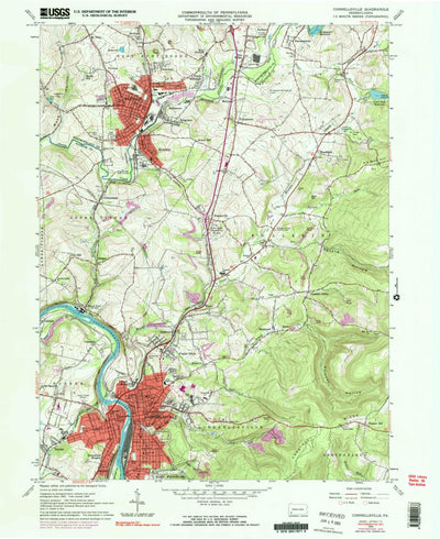 United States Geological Survey Connellsville, PA (1964, 24000-Scale) digital map