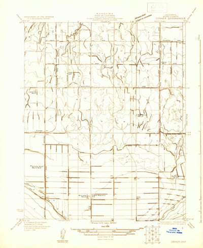 United States Geological Survey Conner, CA (1930, 31680-Scale) digital map