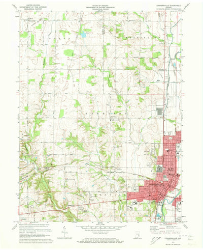 United States Geological Survey Connersville, IN (1972, 24000-Scale) digital map